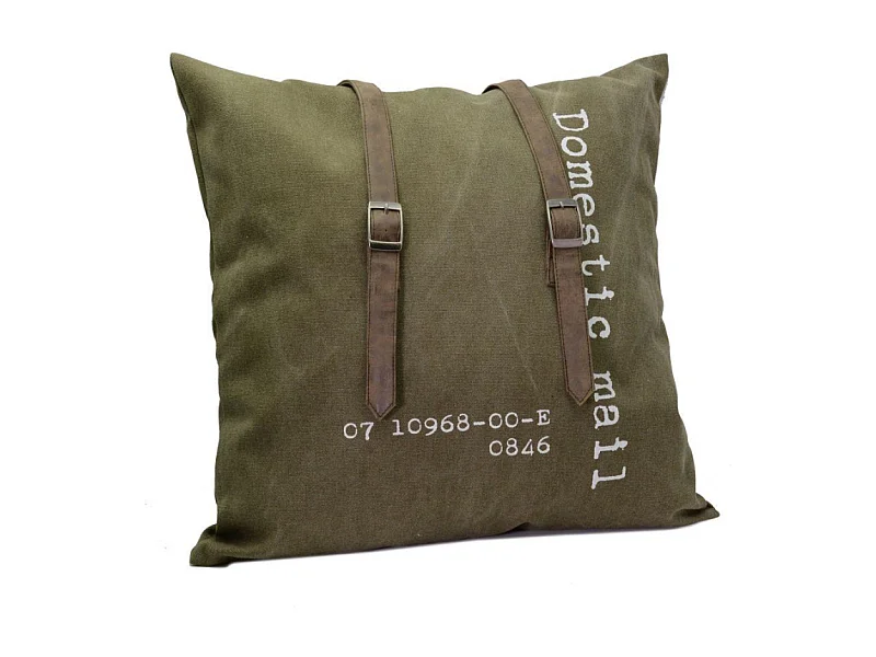 Cuscino tessuto marrone quadro cm50xh50x11