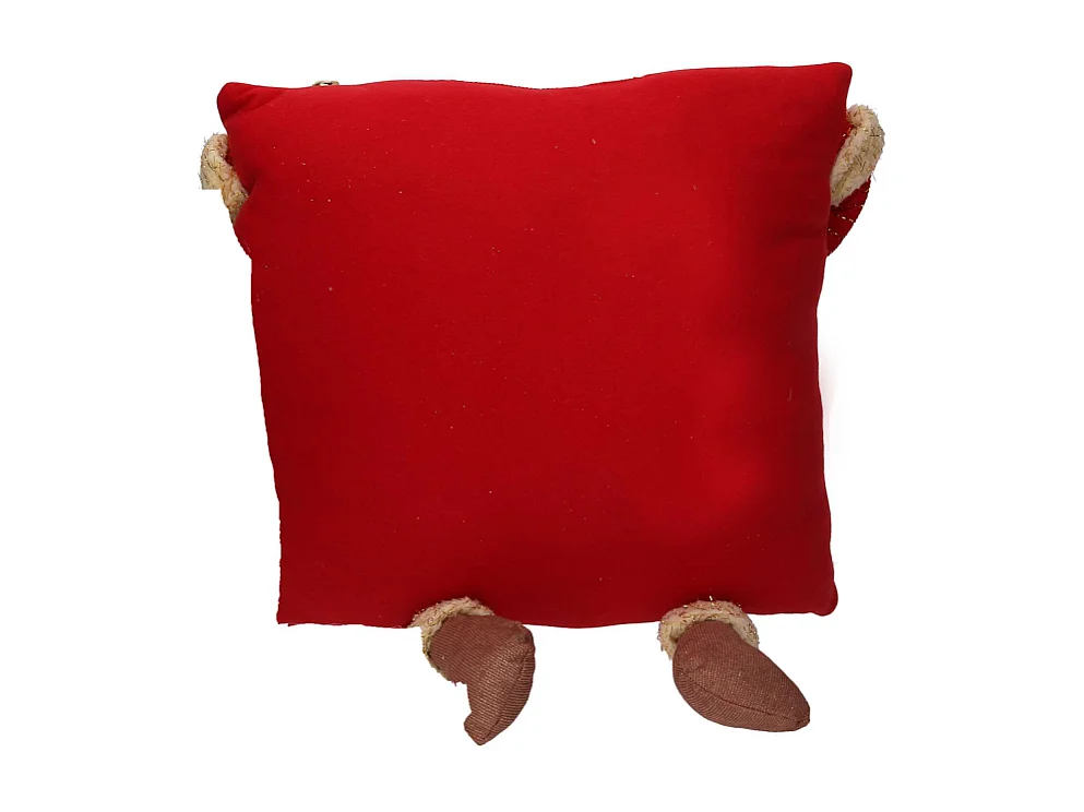 Cuscino tessuto babbo natale rosso quadro cm 40x40x10