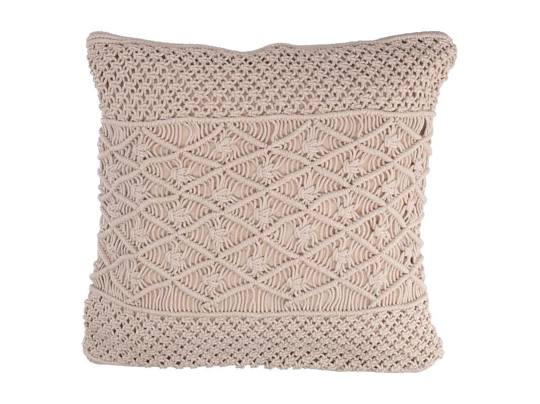 Fodera cuscino tessuto macrame' bianco cm45x45