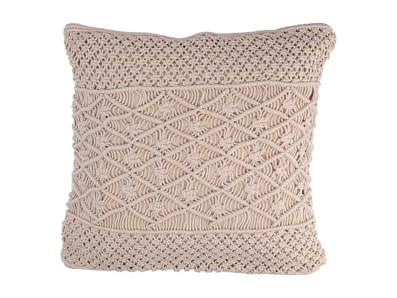 Fodera cuscino tessuto macrame' bianco cm45x45