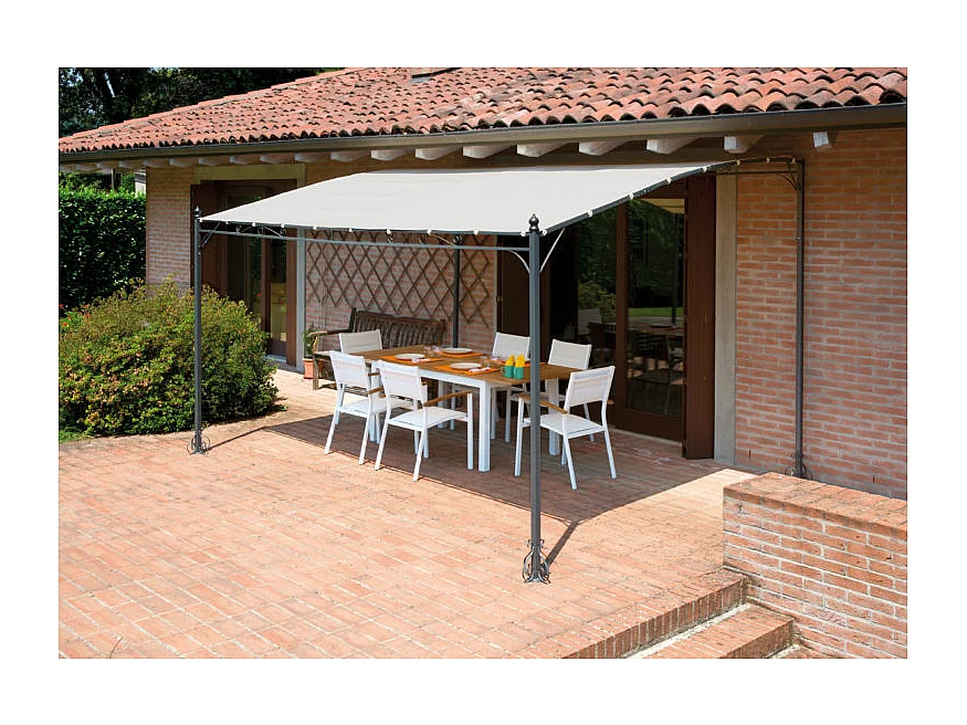 Pergola a parete MOIA Kansas 4x3 mt