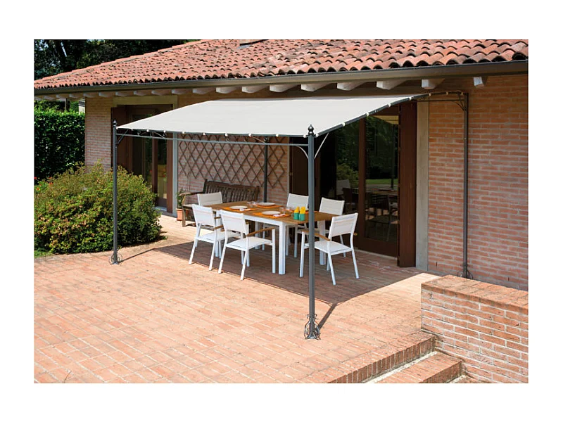 Pergola a parete MOIA Kansas 4x3 mt