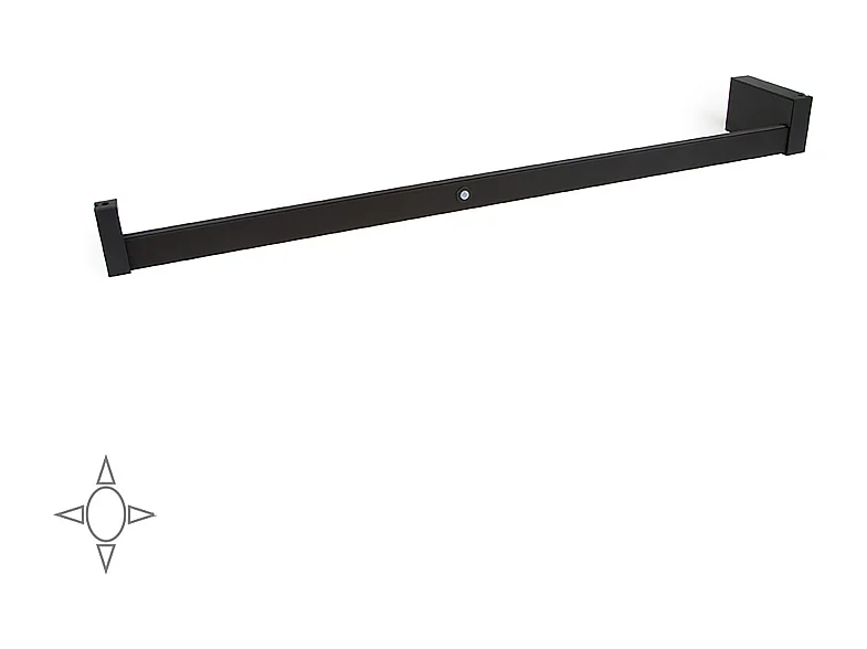 Barra appendiabili per armadi Castor con luce LED, batteria rimovibile e sensore di movimento, 858, Verniciato moka.