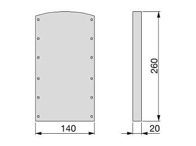 Coppia spessore laterale per appendiabiti per armadio Hang, Verniciato moka, Tecnoplasticato