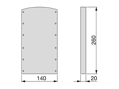 Coppia spessore laterale per appendiabiti per armadio Hang, Verniciato moka, Tecnoplasticato