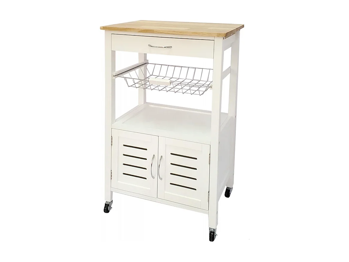 CARRELLO CUCINA RIVER CON RUOTE 56X36X85CM CASACOLLECTION