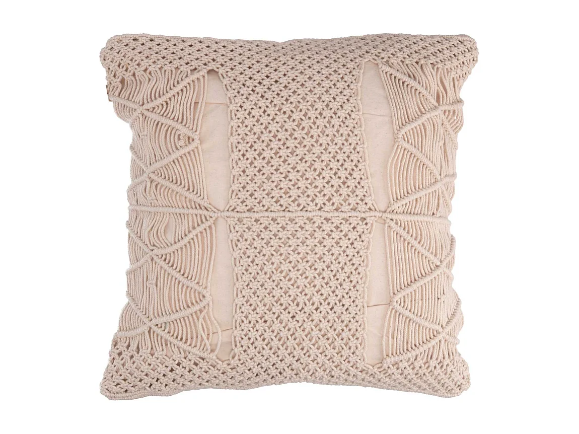 Fodera cuscino tessuto macrame' bianco cm40x40