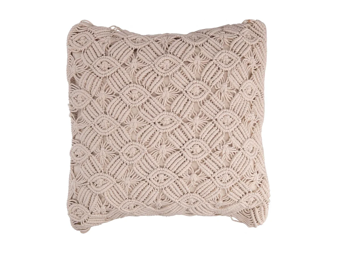 Fodera cuscino tessuto macrame' bianco cm40x40