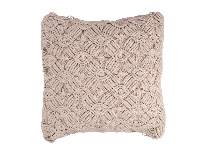 Fodera cuscino tessuto macrame' bianco cm40x40