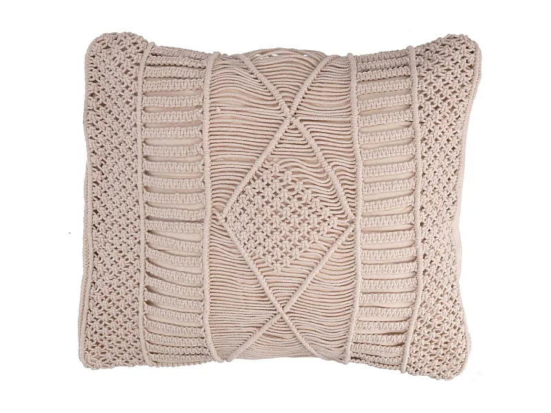 Fodera cuscino tessuto macrame' bianco cm45x45