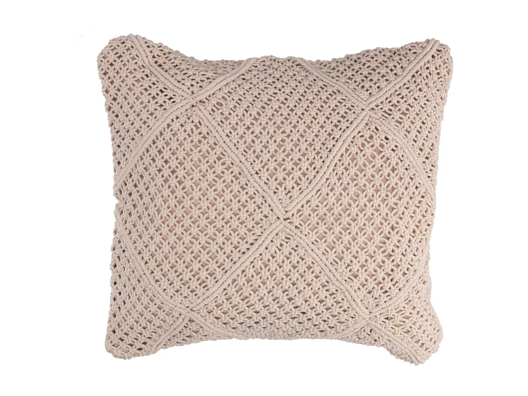 Fodera cuscino tessuto macrame' bianco cm40x40