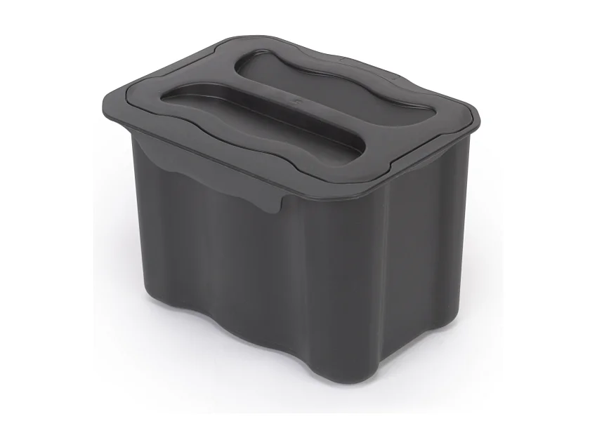 Pattumiera per differenziata ausiliario Recycle 5 L per cucina, Plastica grigio antracite, Tecnoplastica