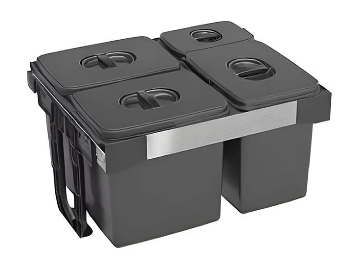 Pattumiera Free Jazz 60 ad estrazione frontale 85 LT grigio