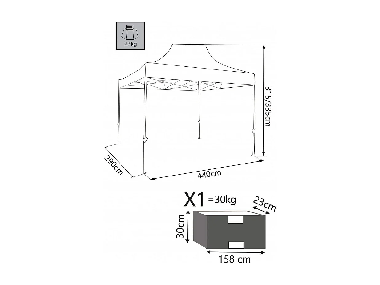 GAZEBO HOLIDAY 3 X 4,5