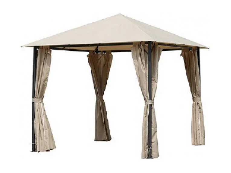 GAZEBO CON TENDE LATERALI ATENE 3X3 BEIGE CASA COLLECTION