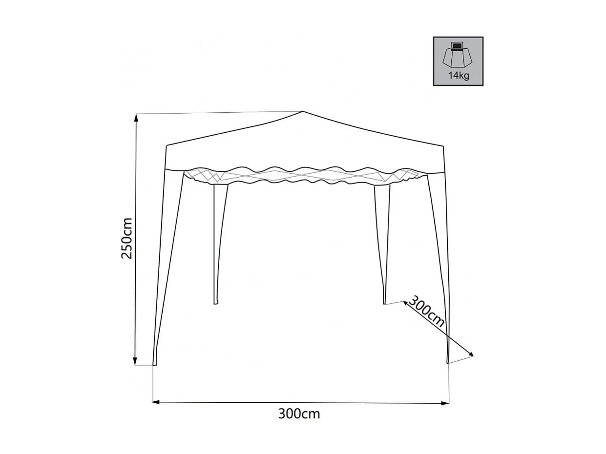 GAZEBO PIEGHEVOLE 3 X 3