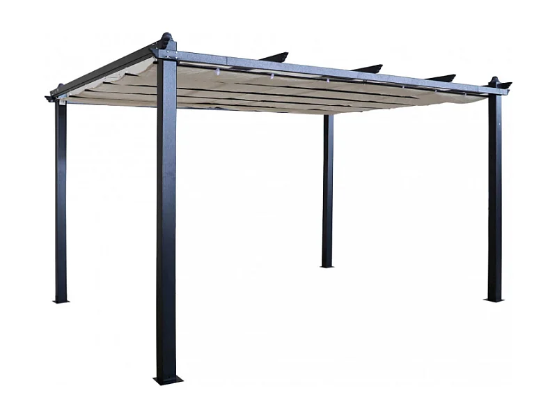 GAZEBO ASTORIA 3 X 4 ANTRACITE TELO BEIGE
