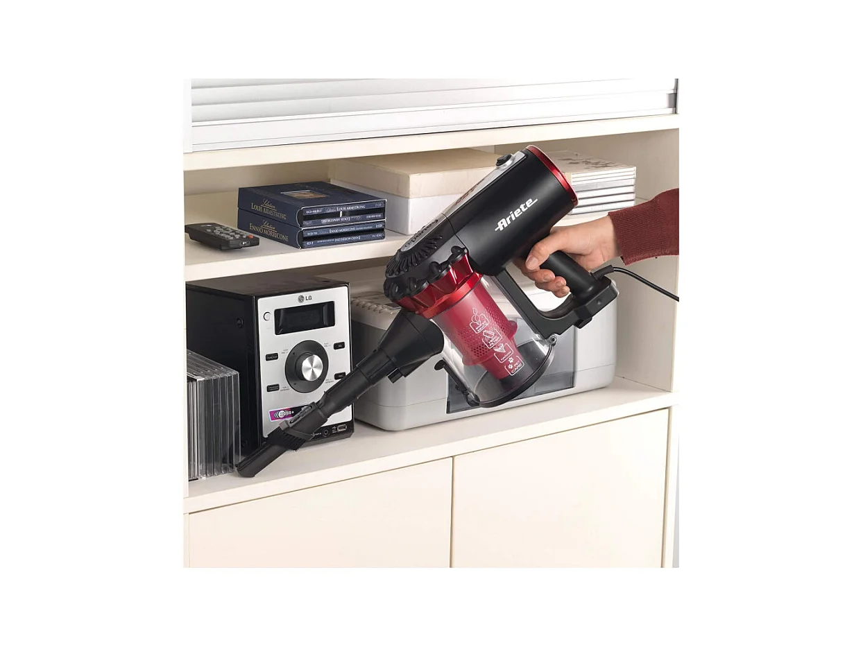 Scopa Elettrica con Filo 600W - Tecnologia Ciclonica - 2 Spazzole - Senza Sacco