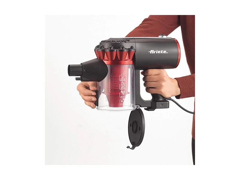 Scopa Elettrica con Filo 600W - Tecnologia Ciclonica - 2 Spazzole - Senza Sacco