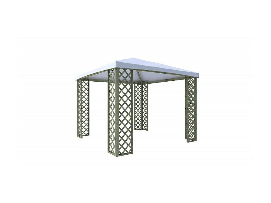 Gazebo Fox JT40 Pocket impregnato 300x300 cm copertura pvc