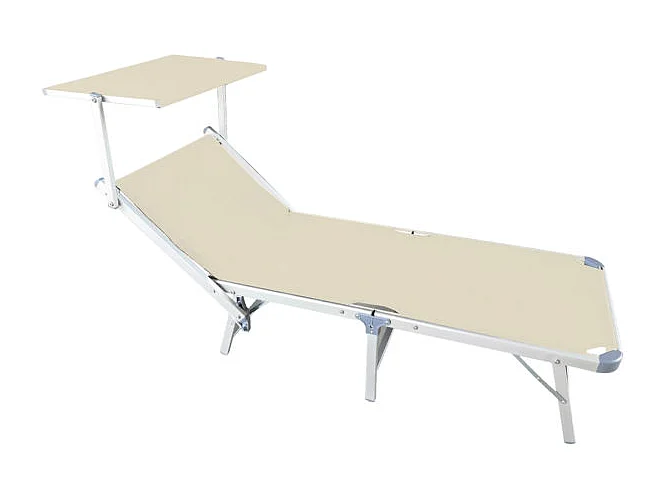 Set Di 2 Lettini Mare Pieghevole C/Tett Alu 1,1/Text 750 Sabbia Moia