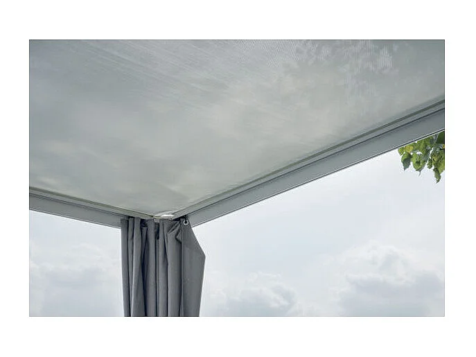 Daybed In Alluminio Bianco - Tetto Textilene Bianco Moia