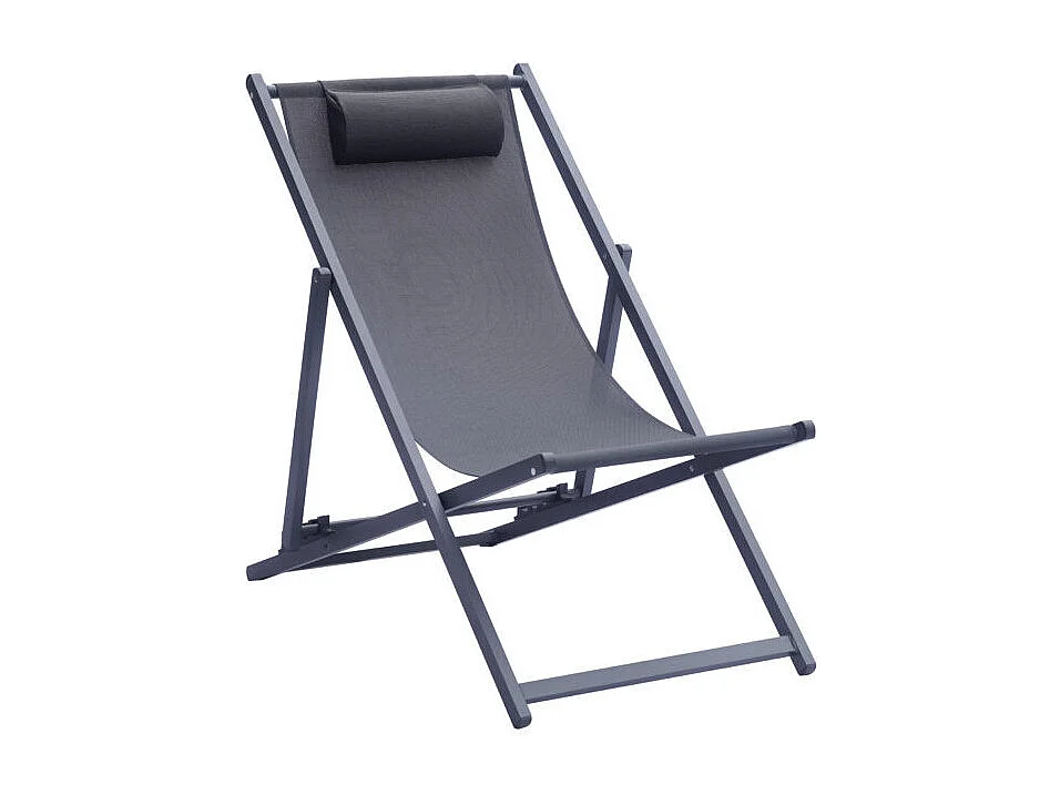 Set Di 4 Sdrai Mare Alluminio Antracite/Text Antracite Moia