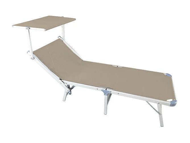 Set Di 2 Lettini Mare Pieghevole C/Tett Alu 1,1/Text 750 Tortora Moia