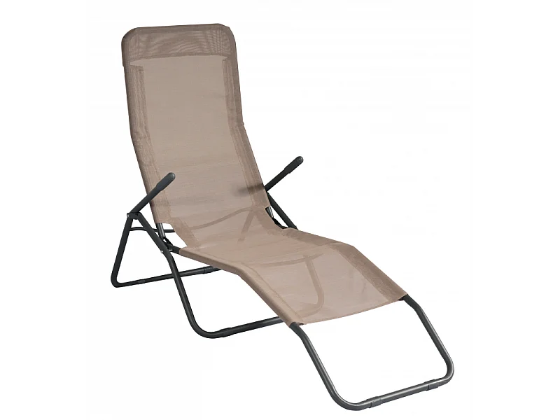 Set Di 5 Poltrone Palma Ferro Grigio/Text Tortora Moia