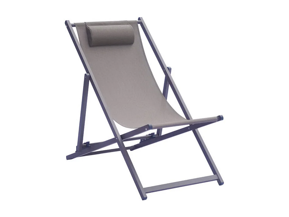 Set Di 4 Sdrai Mare Alluminio Tortora/Text Tortora Moia