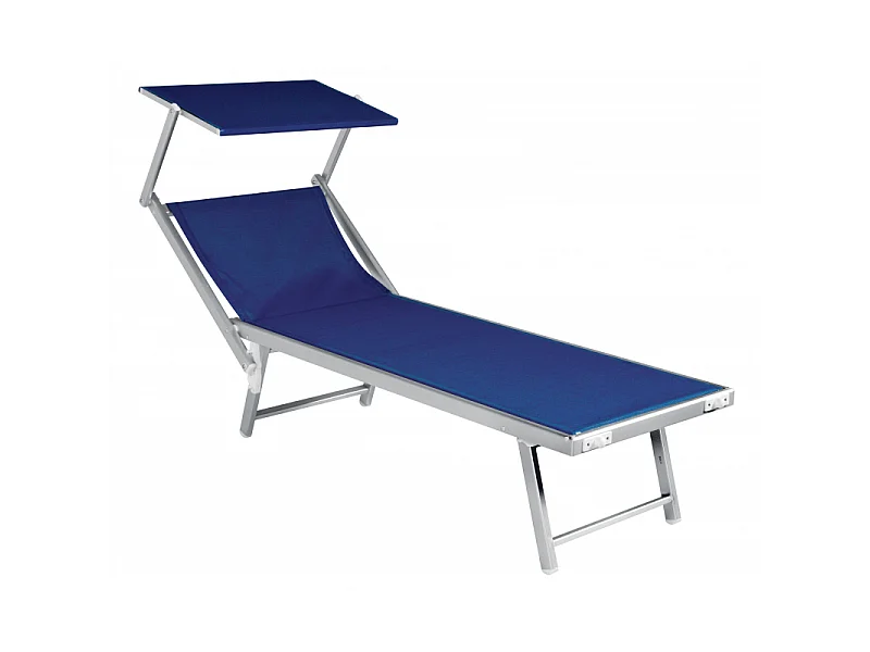 Lettino Mare Con Tett Alluminio 1,1/Text 750 Blu Moia