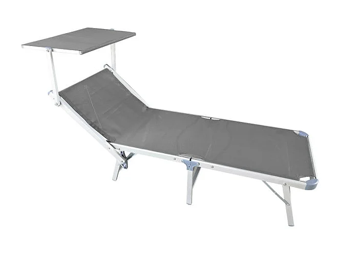 Set Di 2 Lettini Mare Pieghevole C/Tett Alu 1,1/Text 750 Grigio Moia