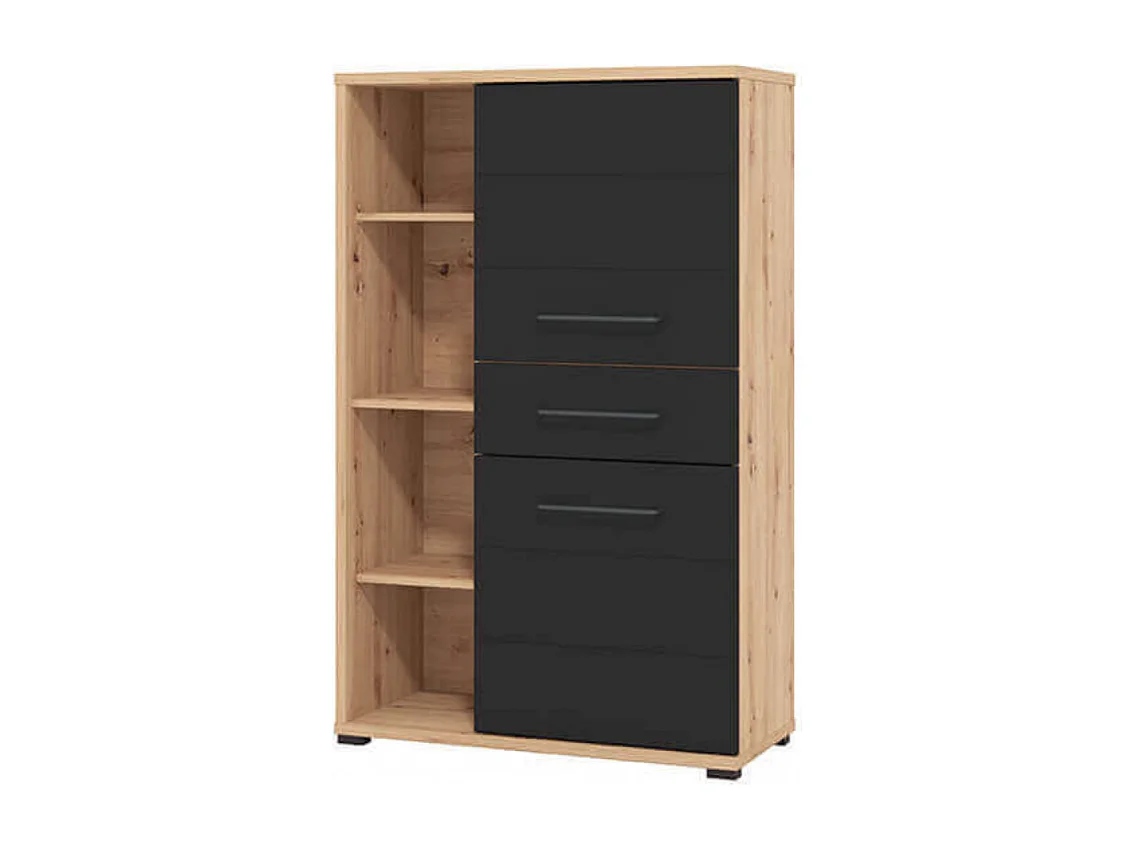 MOBILE LIBRERIA LUSITANIA ROVERE ARTIGIANO E NERO