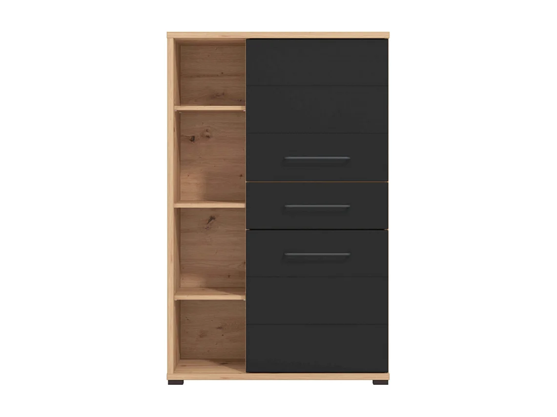 MOBILE LIBRERIA LUSITANIA ROVERE ARTIGIANO E NERO