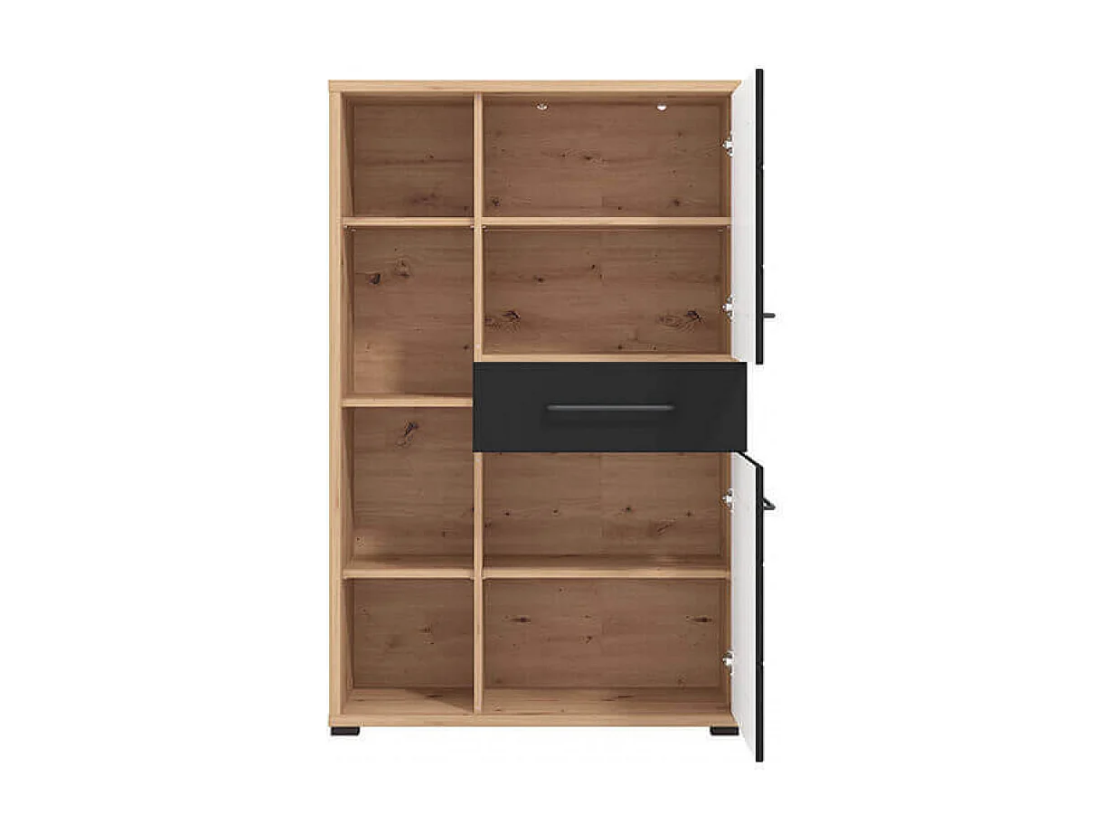 MOBILE LIBRERIA LUSITANIA ROVERE ARTIGIANO E NERO