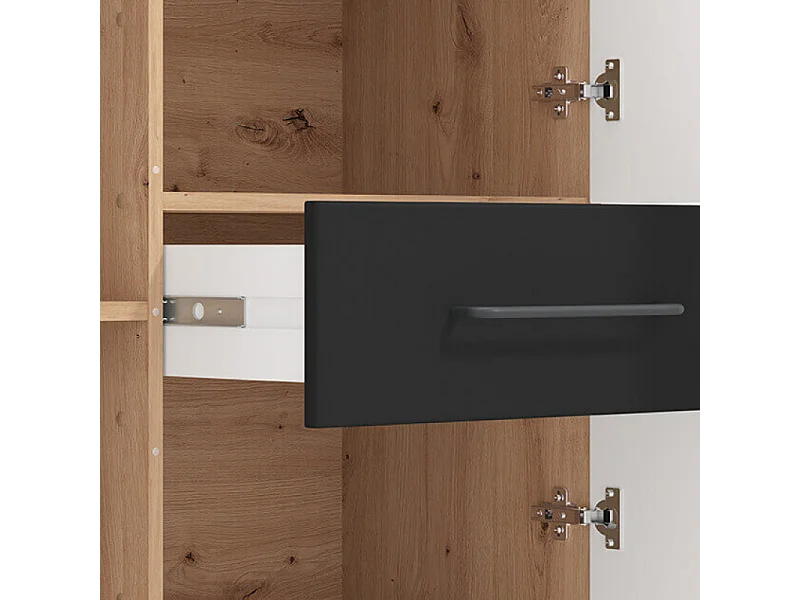 MOBILE LIBRERIA LUSITANIA ROVERE ARTIGIANO E NERO