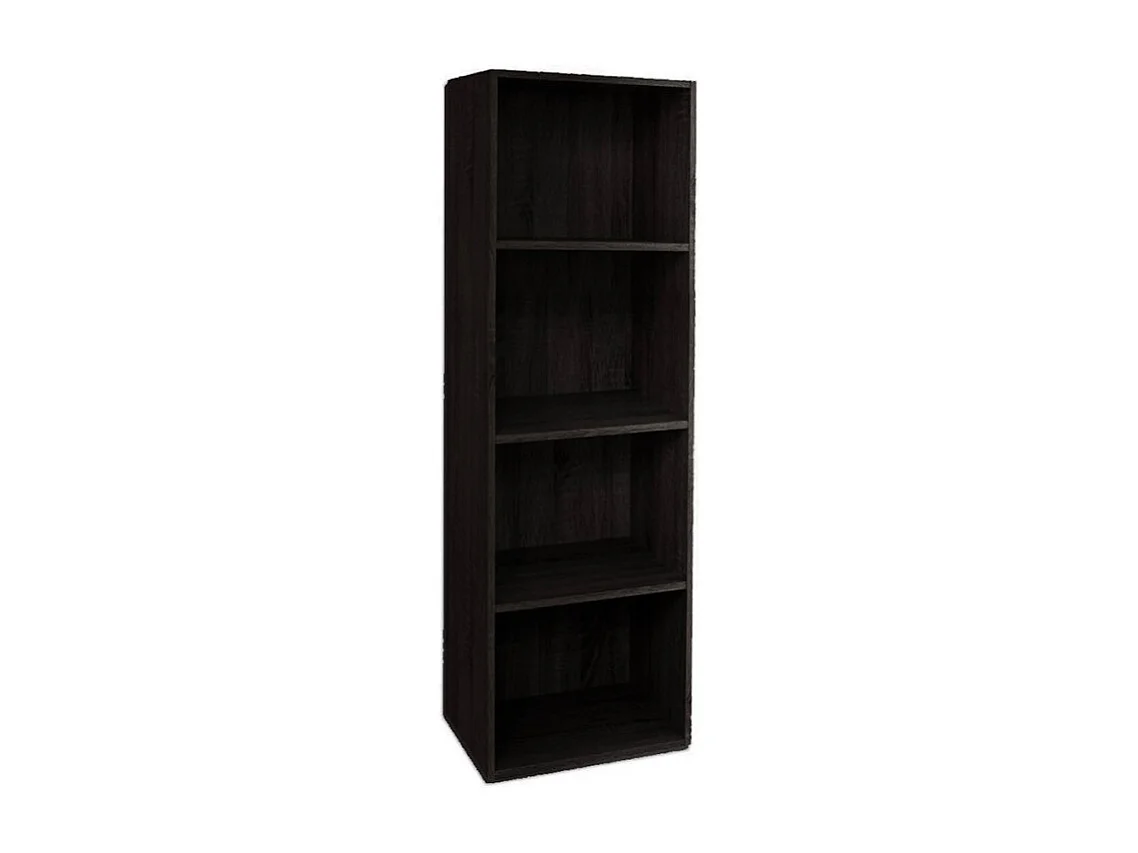 Libreria in legno 4 ripiani scaffale Wengè L 40 x H 29 x H 132 cm