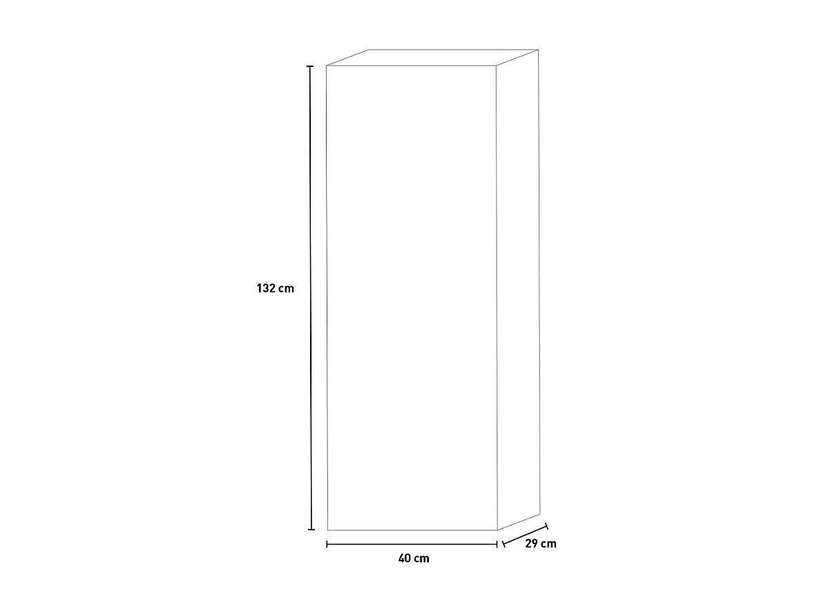 Libreria in legno 4 ripiani scaffale Wengè L 40 x H 29 x H 132 cm