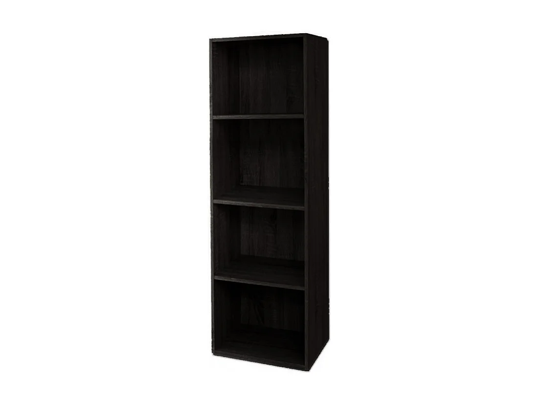 Libreria in legno 4 ripiani scaffale Wengè L 40 x H 29 x H 132 cm