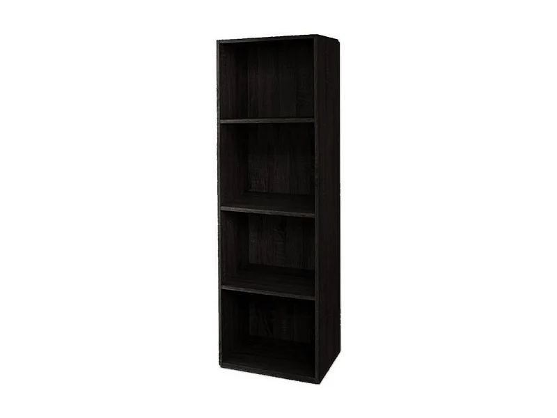 Libreria in legno 4 ripiani scaffale Wengè L 40 x H 29 x H 132 cm