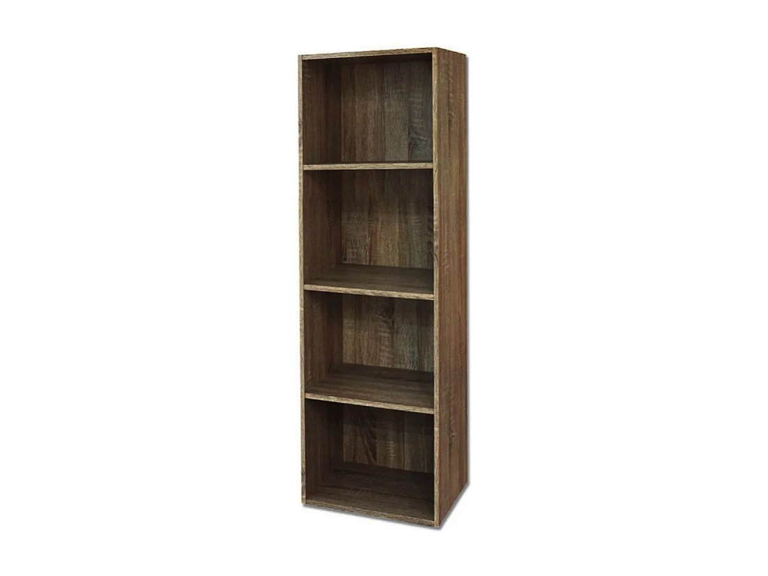 Libreria in legno 4 ripiani scaffale Noce L 40 x H 29 x H 132 cm