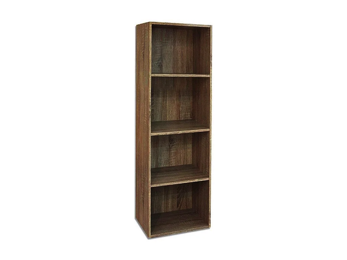 Libreria in legno 4 ripiani scaffale Noce L 40 x H 29 x H 132 cm