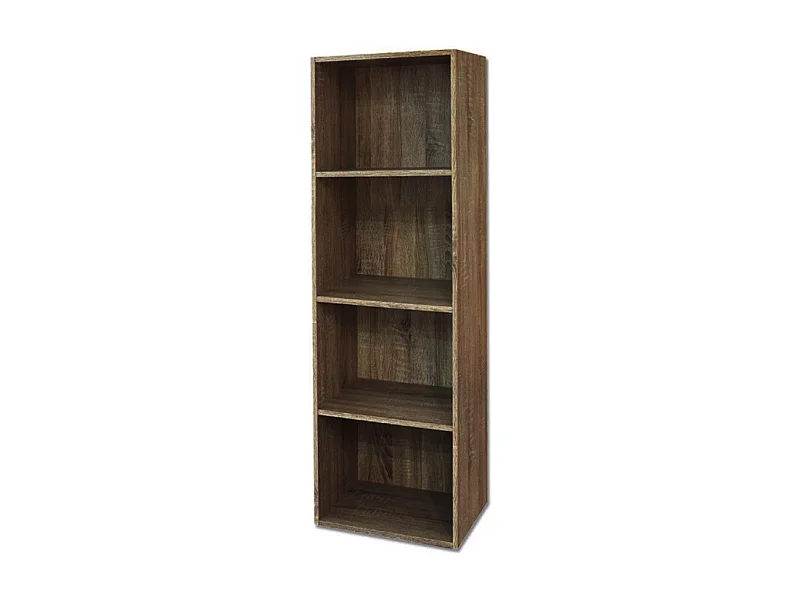 Libreria in legno 4 ripiani scaffale Noce L 40 x H 29 x H 132 cm