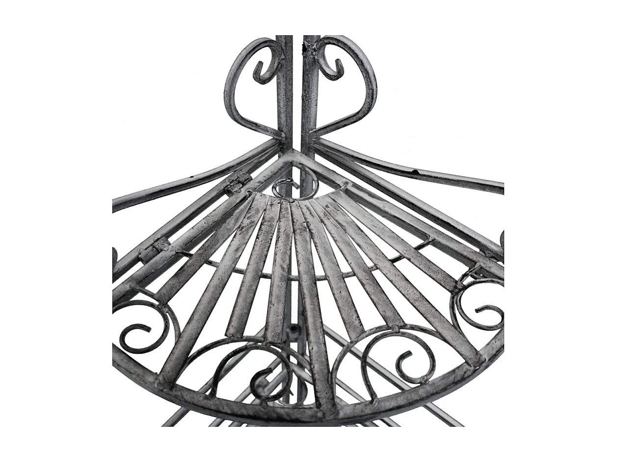 SCAFFALE CHARLOTTE 4 PIANI BIANCO OSSIDATO