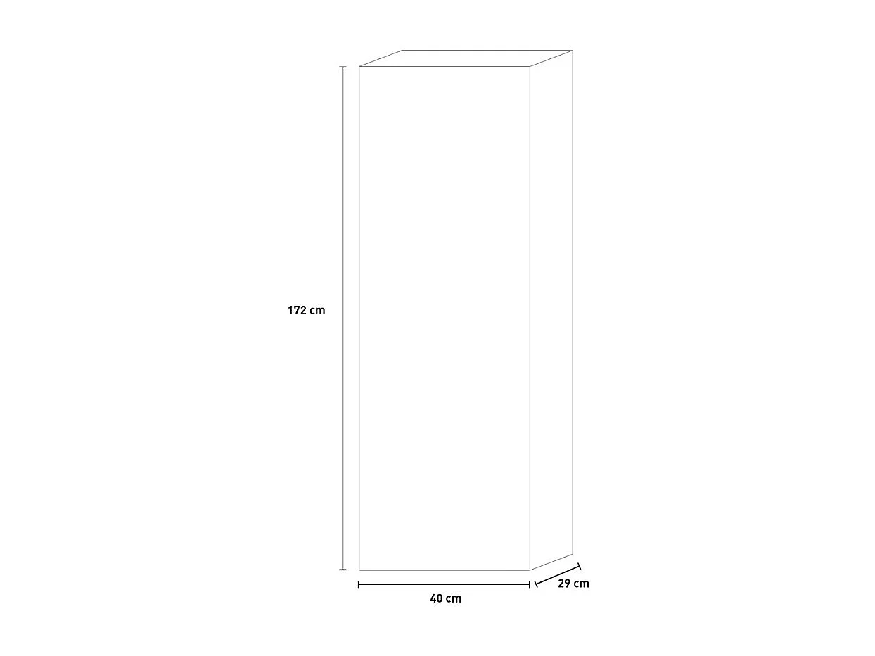 Libreria in legno 5 ripiani scaffale Wengè L 40 x H 29 x H 172 cm
