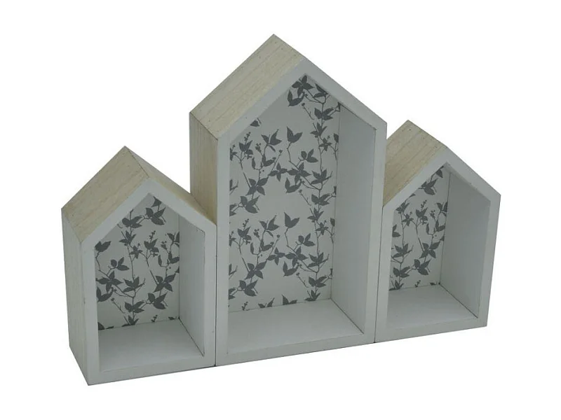 Mensola legno lucia casetta 3p cm 33x7h24,5