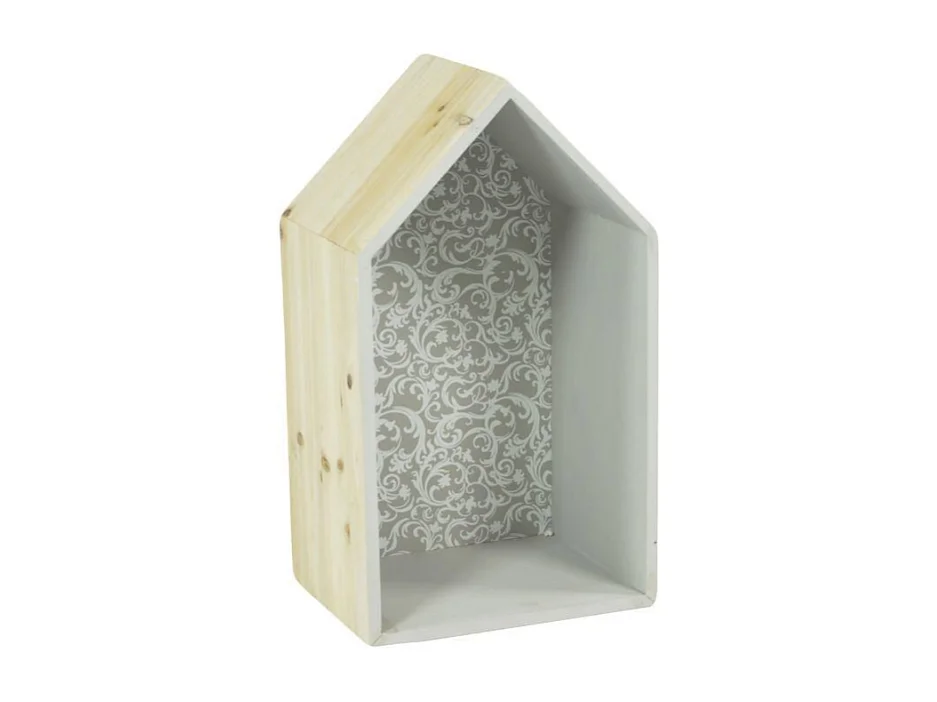 Mensola legno rebecca casetta cm25x37x15