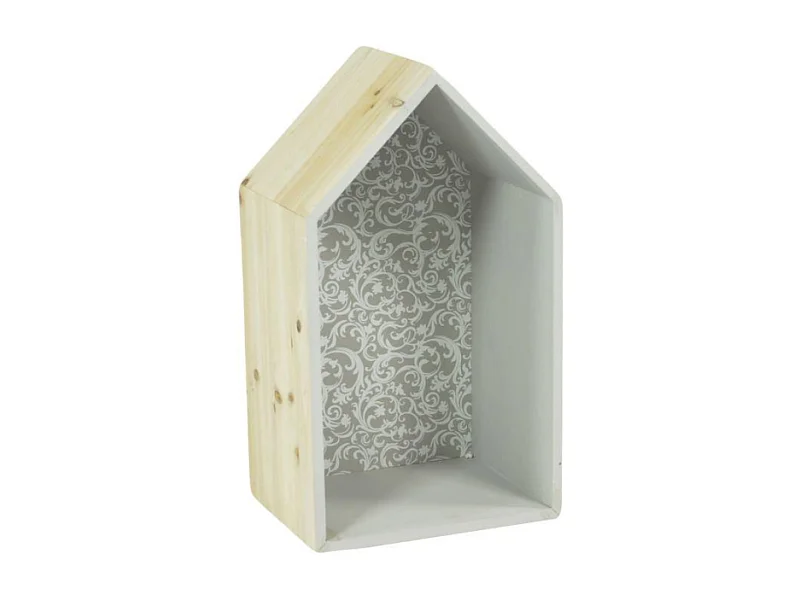 Mensola legno rebecca casetta cm25x37x15