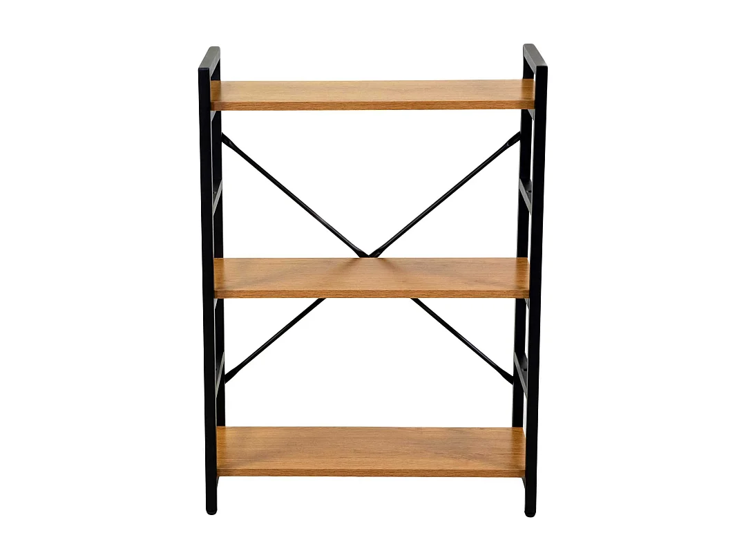 Scaffale metallo legno Achille 3 ripiani cm 60x28h83,5