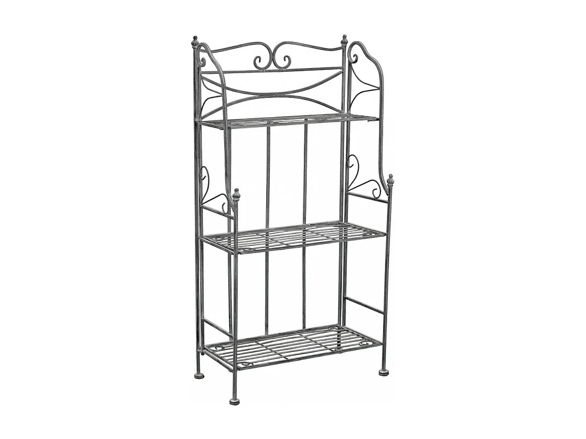 SCAFFALE CLAUDE 3 PIANI BIANCO OSSIDATO